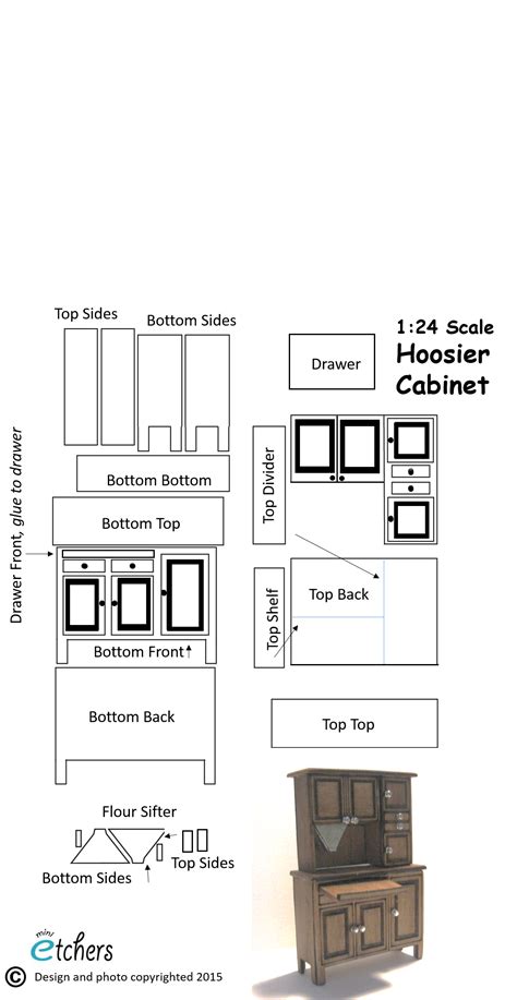 hoosier cabinet parts diagram